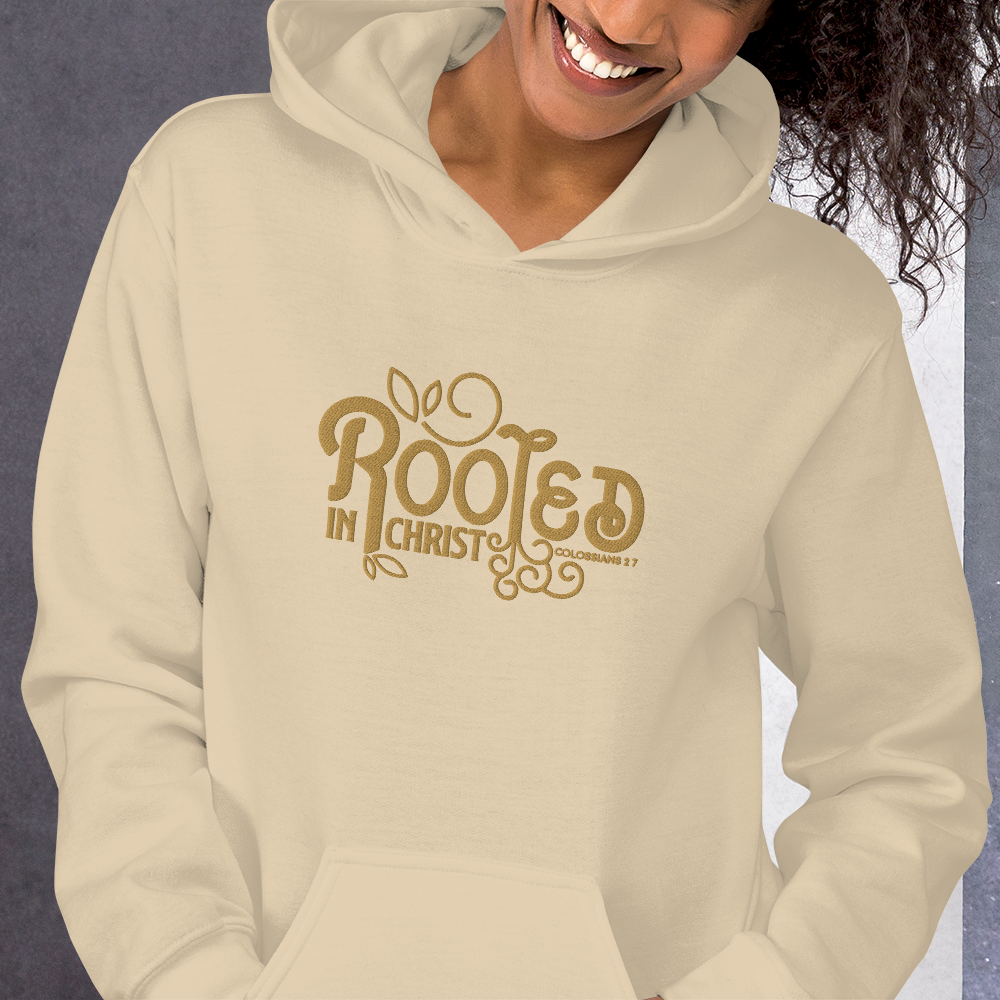 Rooted in Christ Embroidered Hoodie