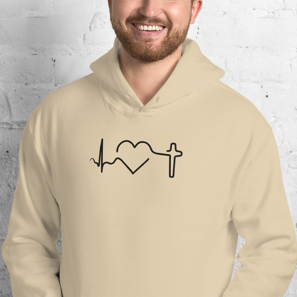 Heartbeat of Faith Embroidered Hoodie