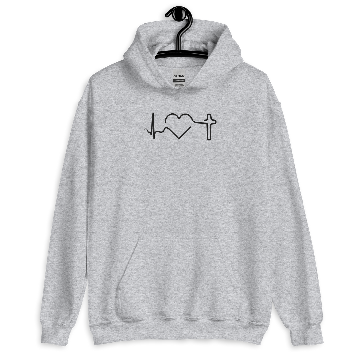 Heartbeat of Faith Embroidered Hoodie