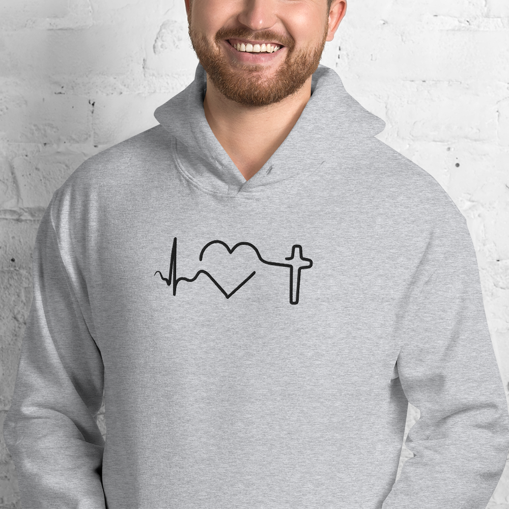 Heartbeat of Faith Embroidered Hoodie