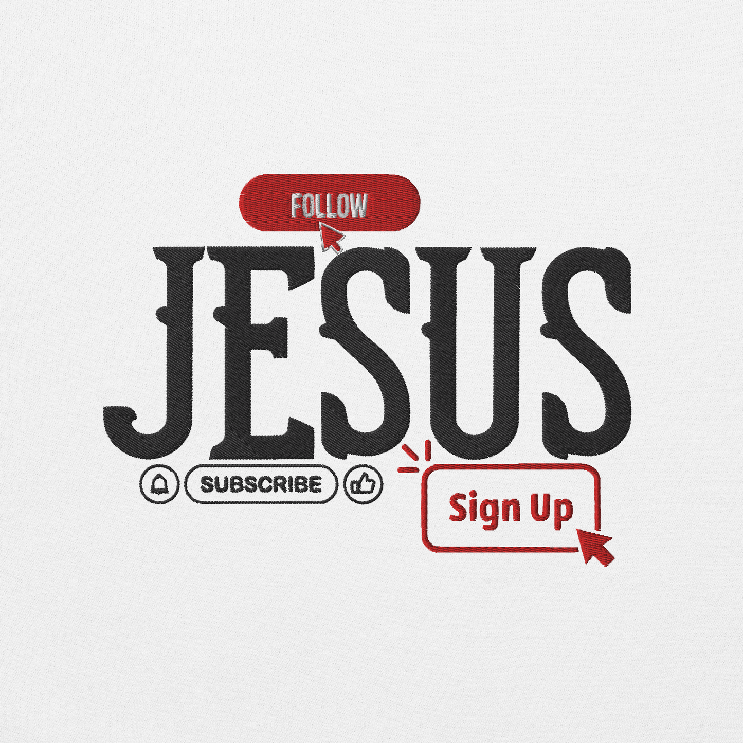 Follow Jesus Embroidered Hoodie