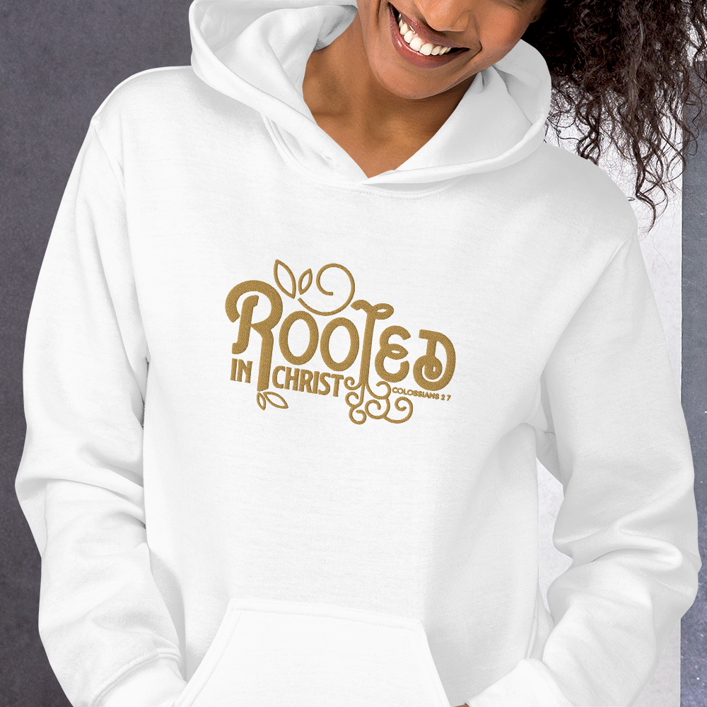 Rooted in Christ Embroidered Hoodie