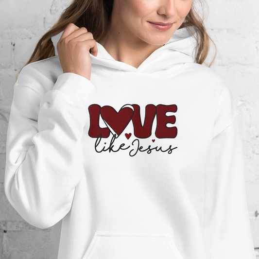 Love Like Jesus Embroidered Hoodie