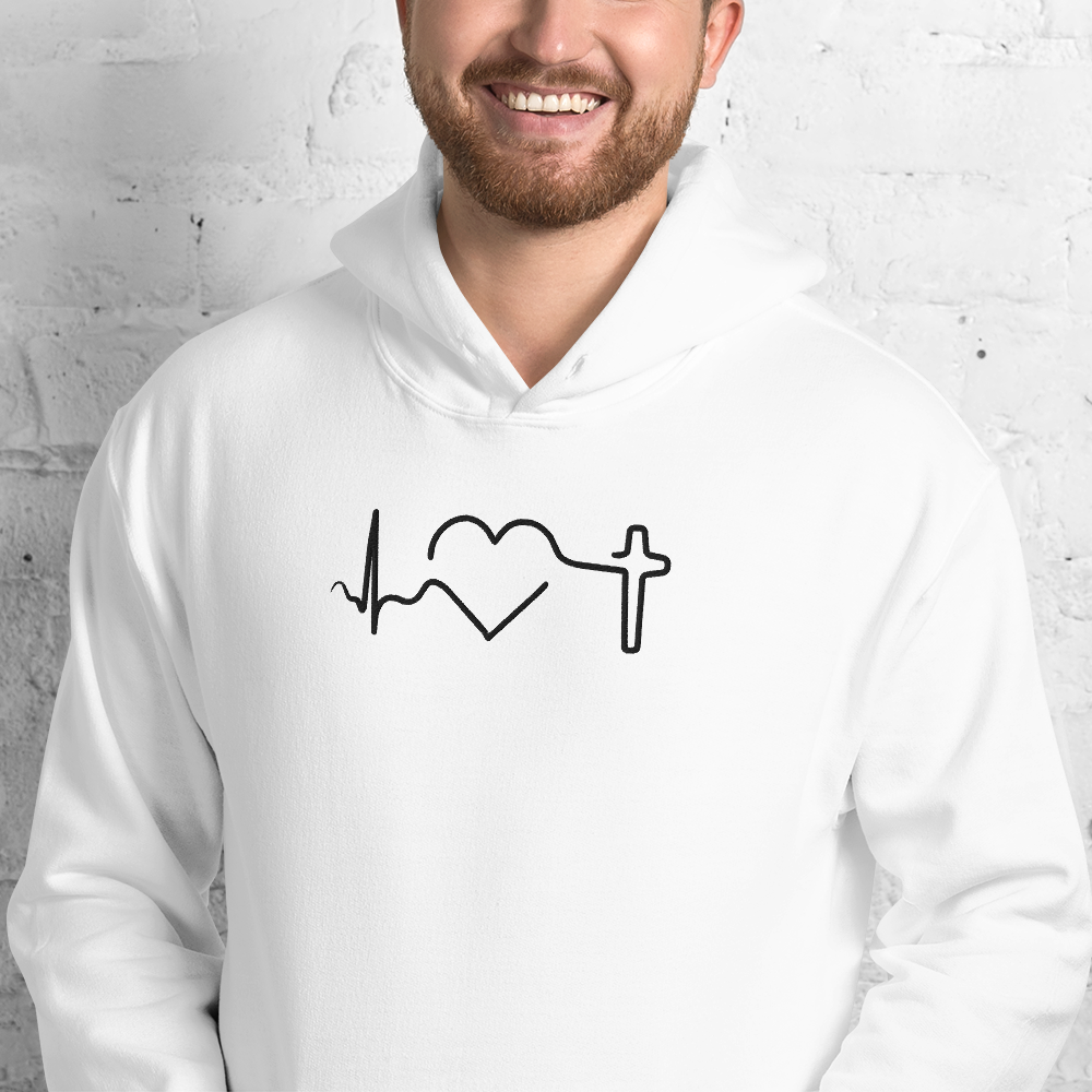 Heartbeat of Faith Embroidered Hoodie